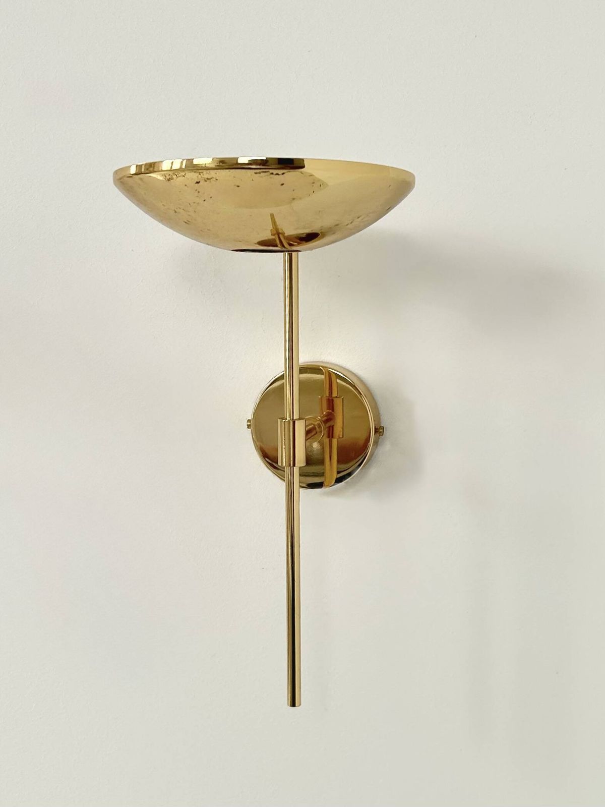 Pair Of Vintage Xl Wall Sconces, Brass And Glass, France, 1980. photo Lighting