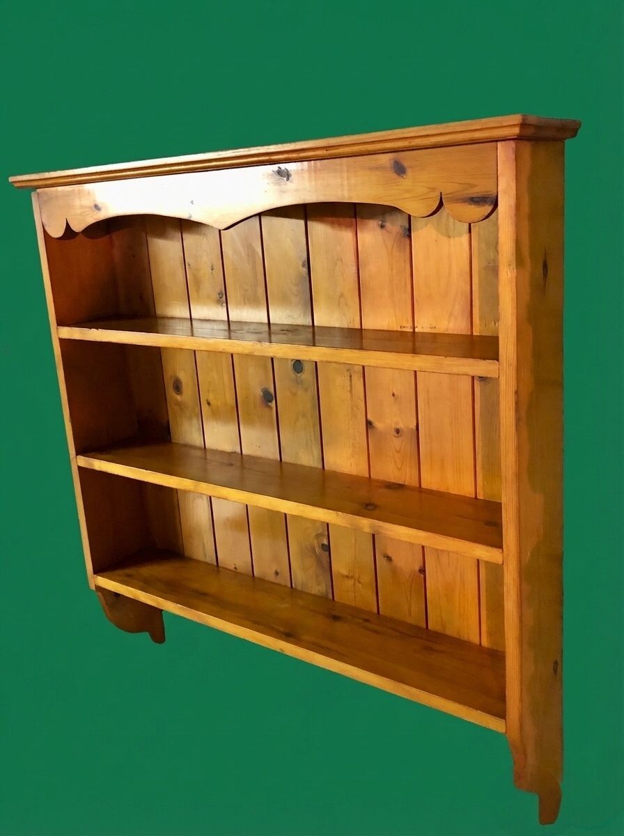 Handsome Set Of Vintage Pine Shelves photo Furniture