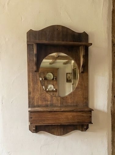 Handsome Small Edwardian Wall Mirror