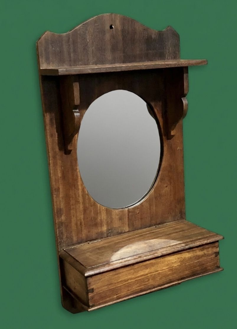 Handsome Small Edwardian Wall Mirror photo for sale