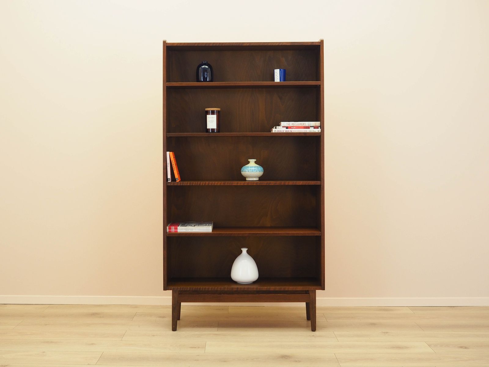 Walnut Bookcase, Danish Design, 1970s, Designer: Johannes Sorth photo furniture