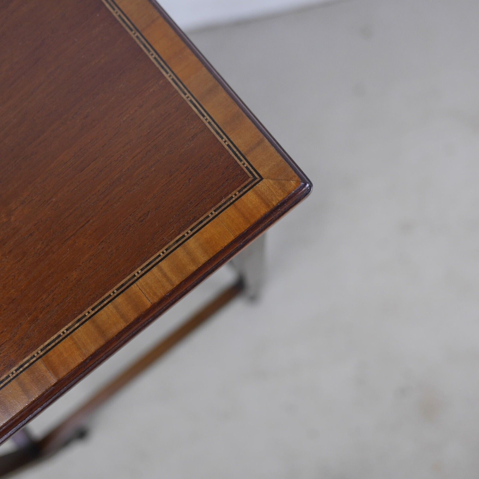 photo for sale Antique Nest Of 3 Walnut Tables English Inlaid Occasional Edwardian #103131