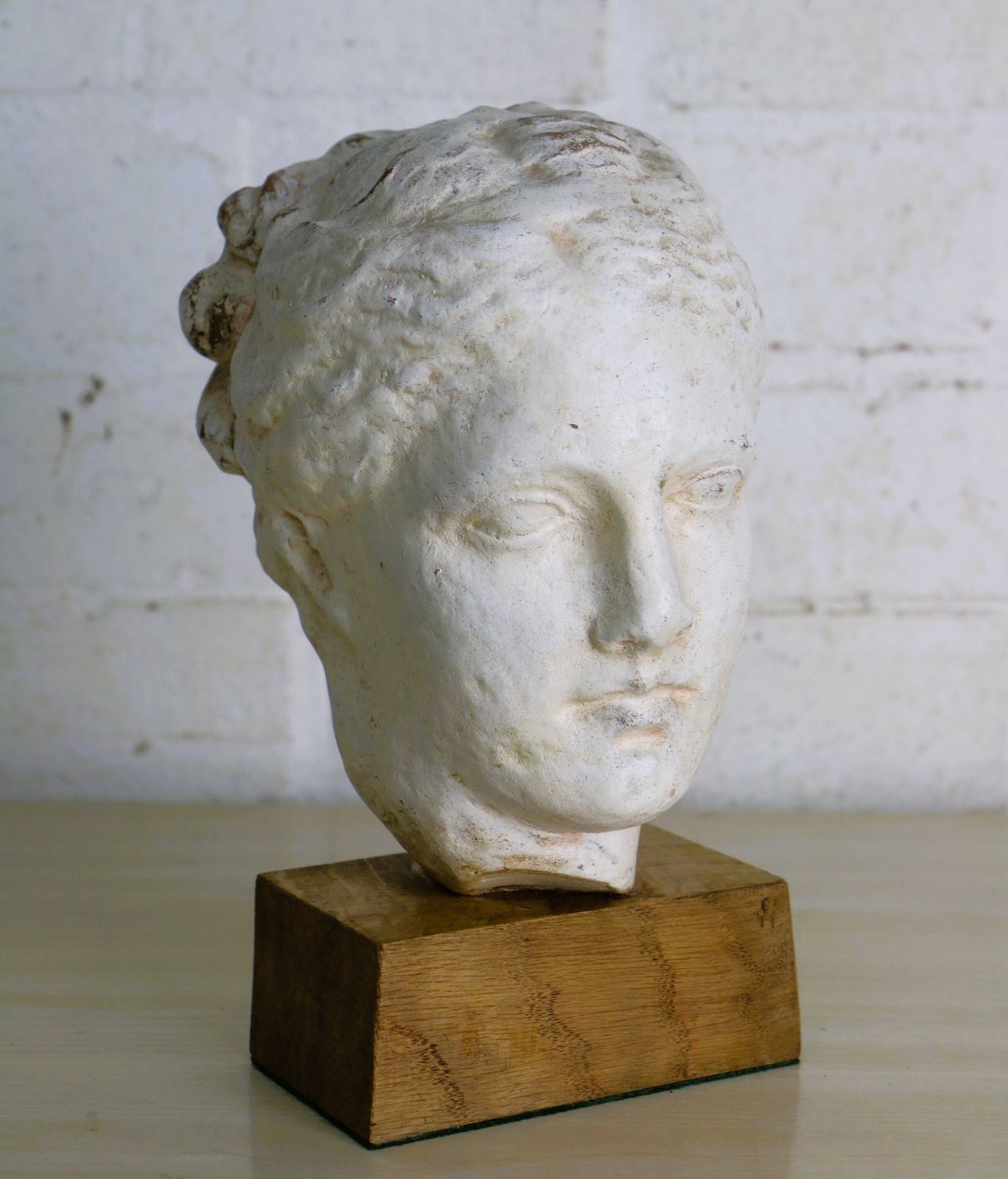 A Vintage Terracotta Mounted Bust Of The Greek Goddess Hygieia Grand Tour Styled