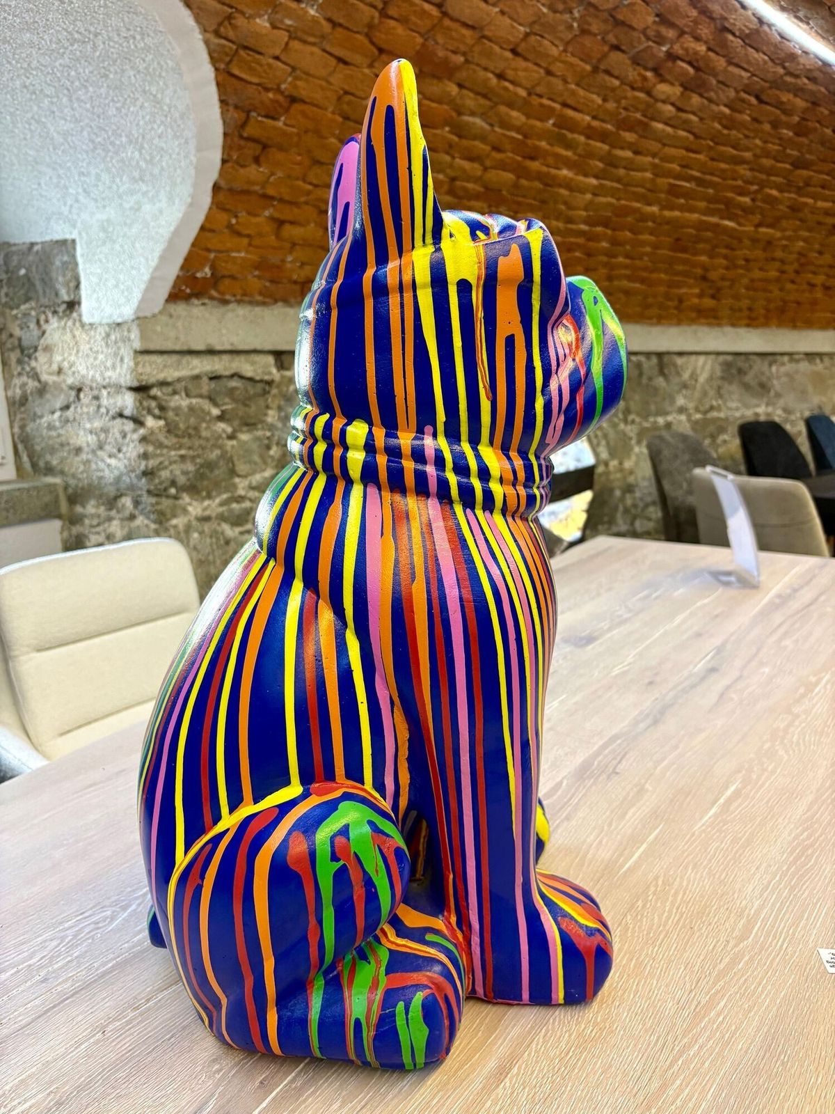 21st Century Contemporary Bulldog Sculpture, Pop Art Style   Handpainted, 2026 photo for sale