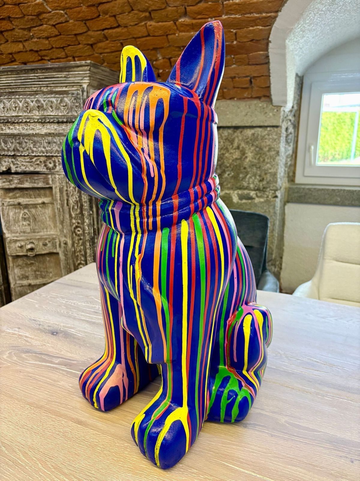 21st Century Contemporary Bulldog Sculpture, Pop Art Style   Handpainted, 2026 photo 750.0