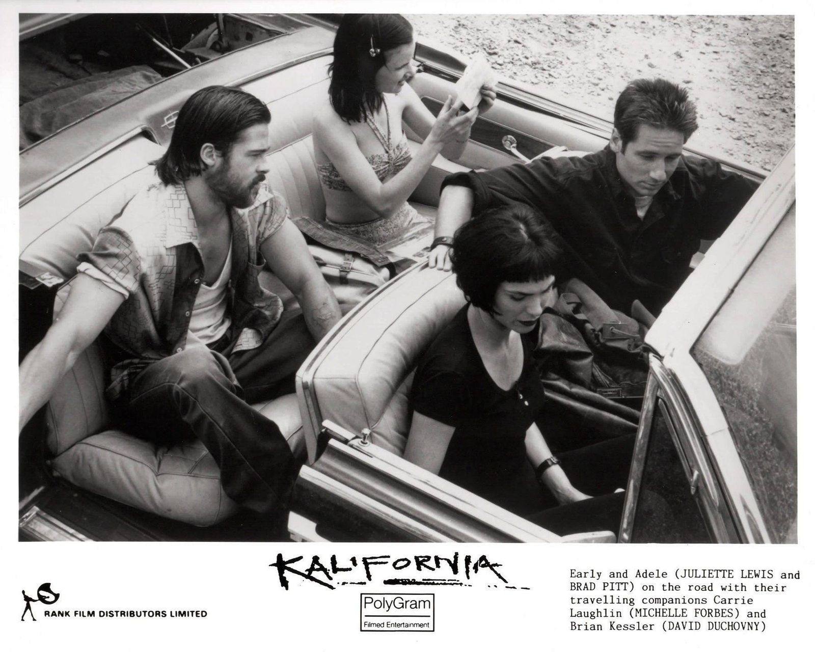 Kalifornia 1993 Publiciteitsfilmfoto, ingelijst photo vinterior