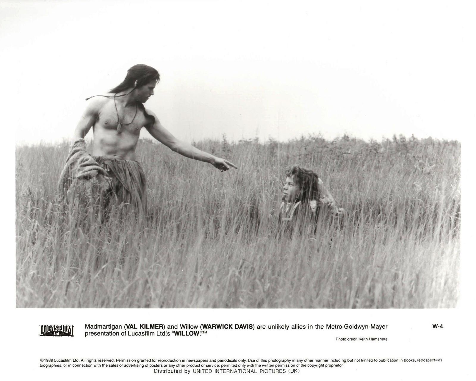 Photo de presse originale encadrée, film Willow, 1988 photo vinterior