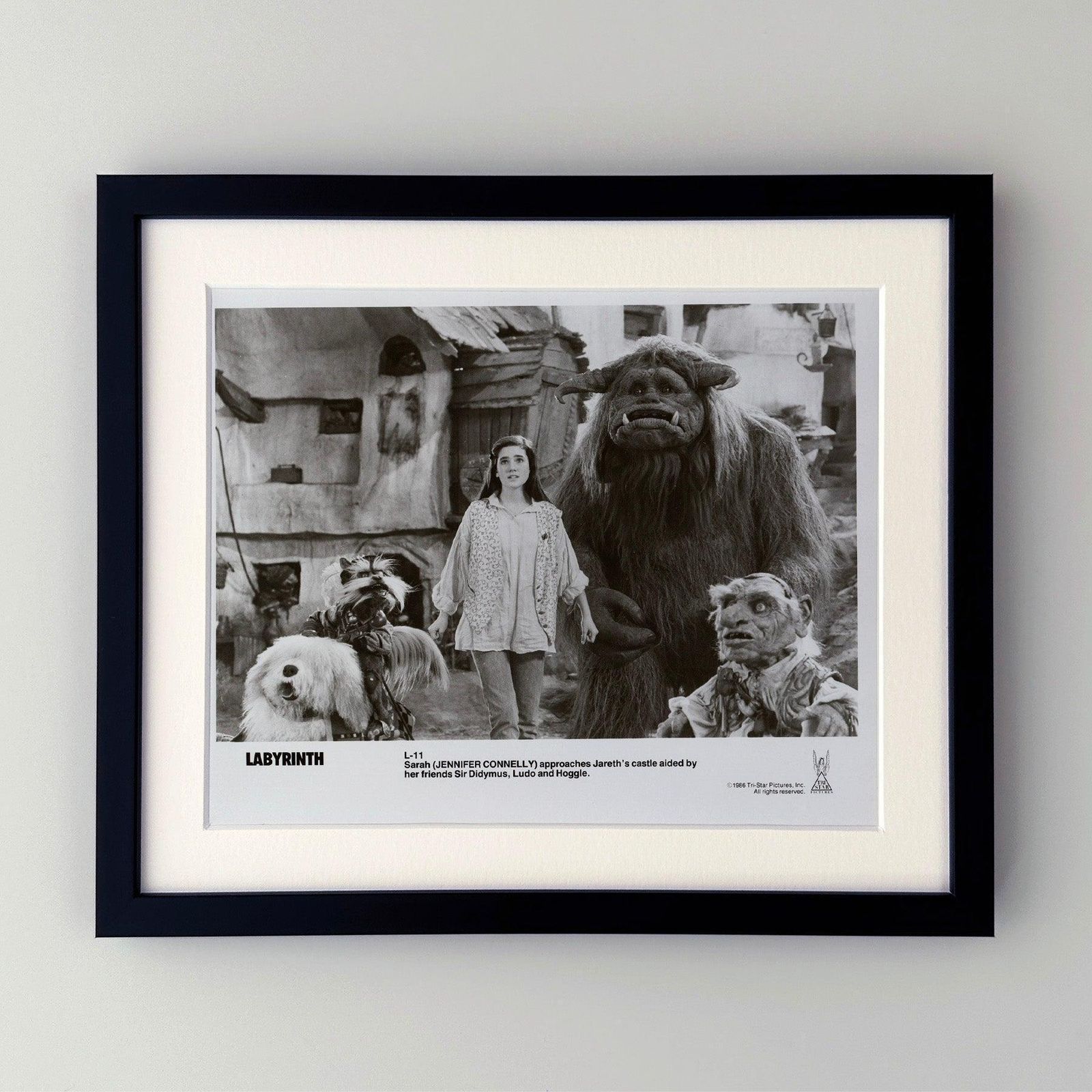 Photo de presse encadrée, Labyrinth, 1986 photo furniture