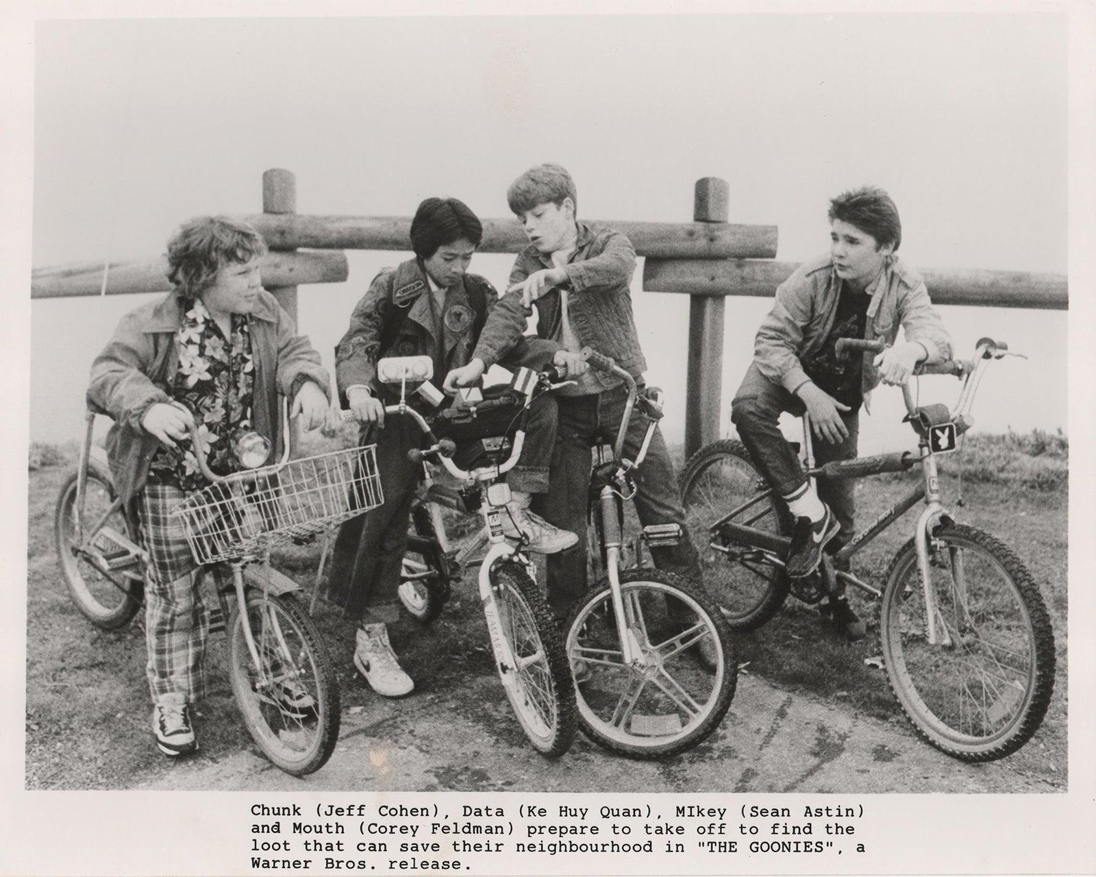 The Goonies 1985 Publicity Film Movie Press Still Framed photo vinterior