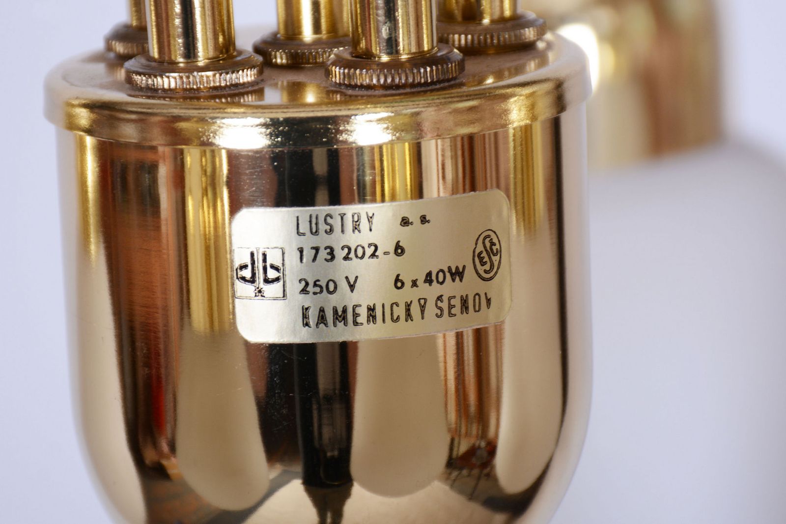 Restored Mid Century Chandelier, Brass, Opaline Glass, Repolished, Czech, 1950s photo 1200.0