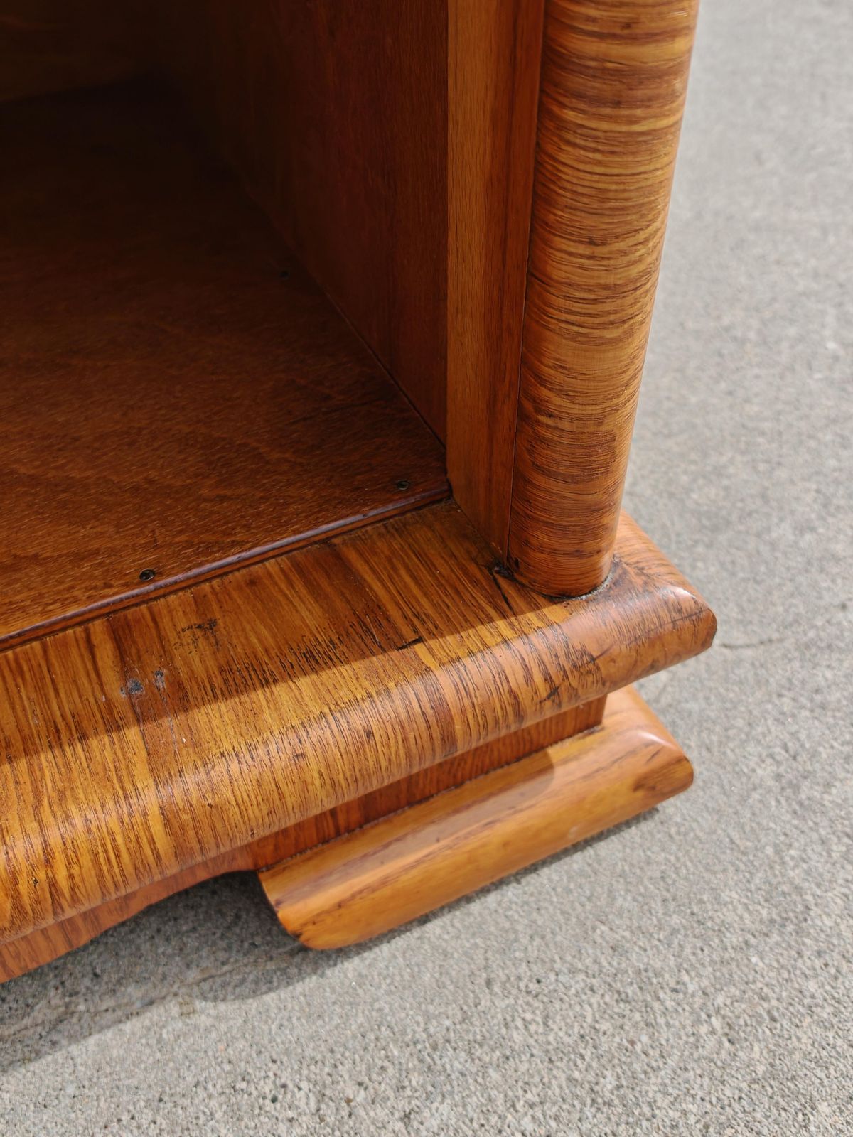 Pair Of Refurbished Art Deco Nighstands In Ash Wood, Austria 1930s photo vintage