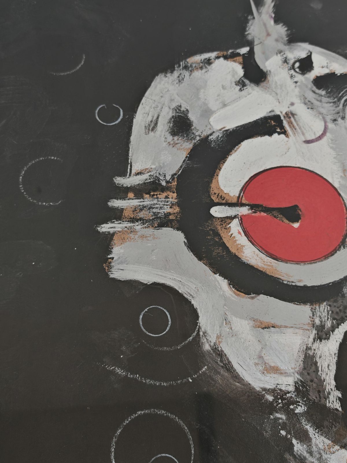 photo for sale Painting "The Sniper" By Zoran Petrovic, Mixed Media, Yugoslavia (1990)