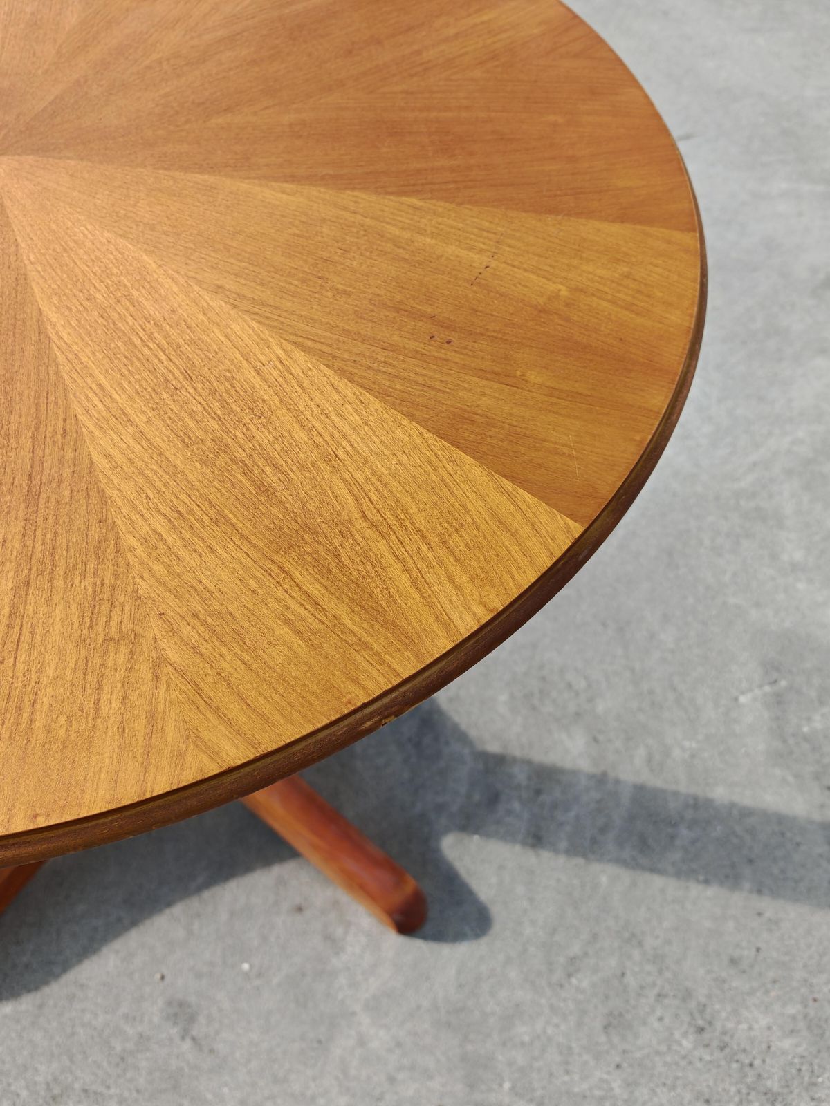 Mid Century Coffee Or Breakfast Table In Cherry Wood By Ilse, Adjustable Height photo vinterior