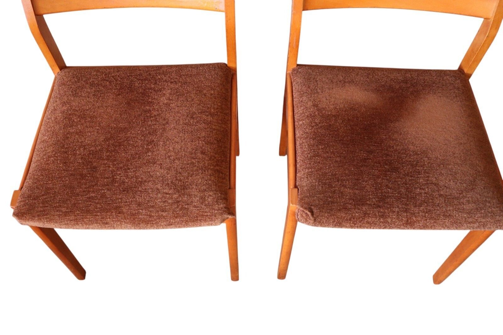photo vinterior Set Of 4 Mid Century Teak Dining Chairs   Ladder Back Danish Style Retro