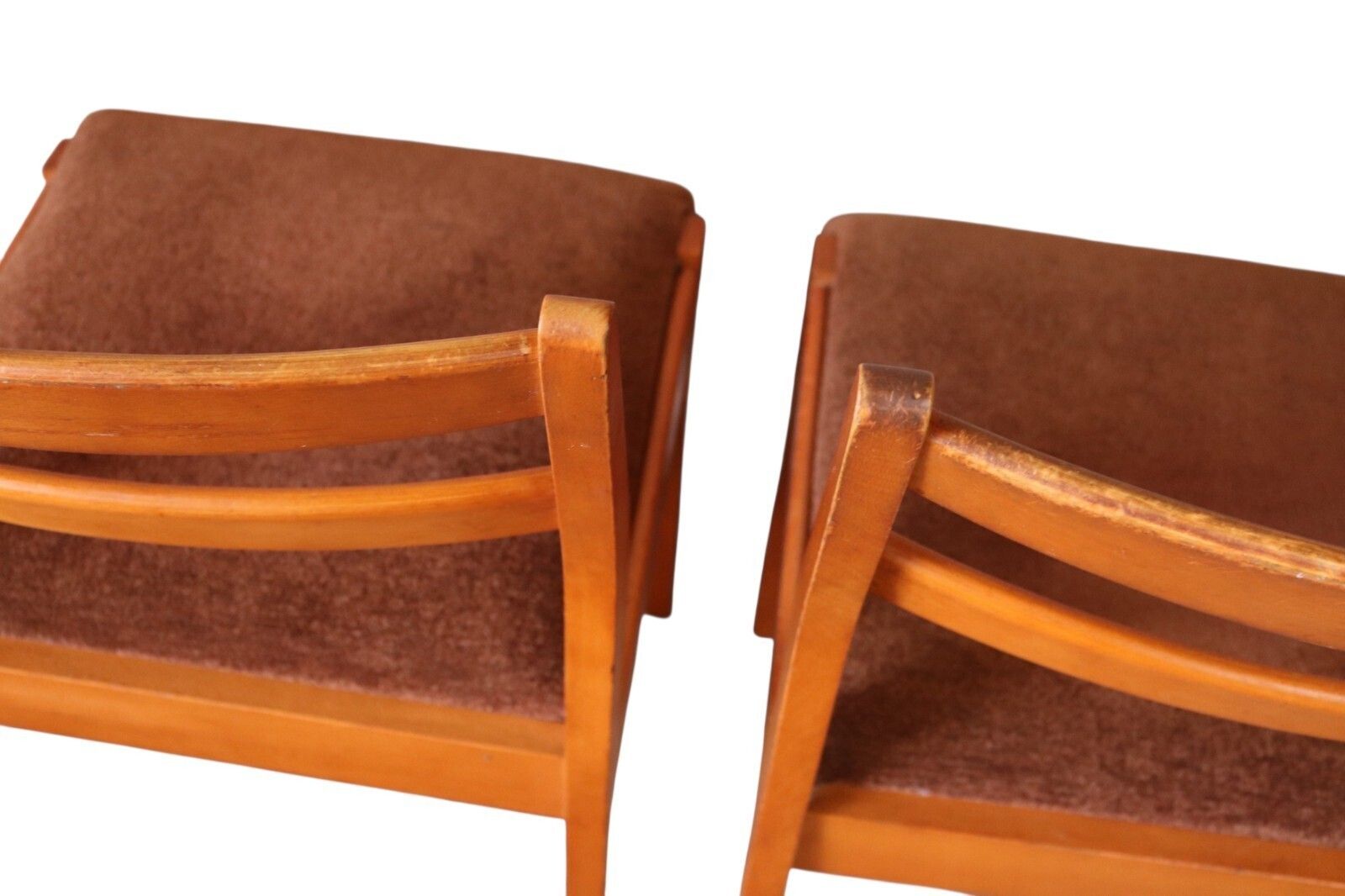 photo buy Set Of 4 Mid Century Teak Dining Chairs   Ladder Back Danish Style Retro