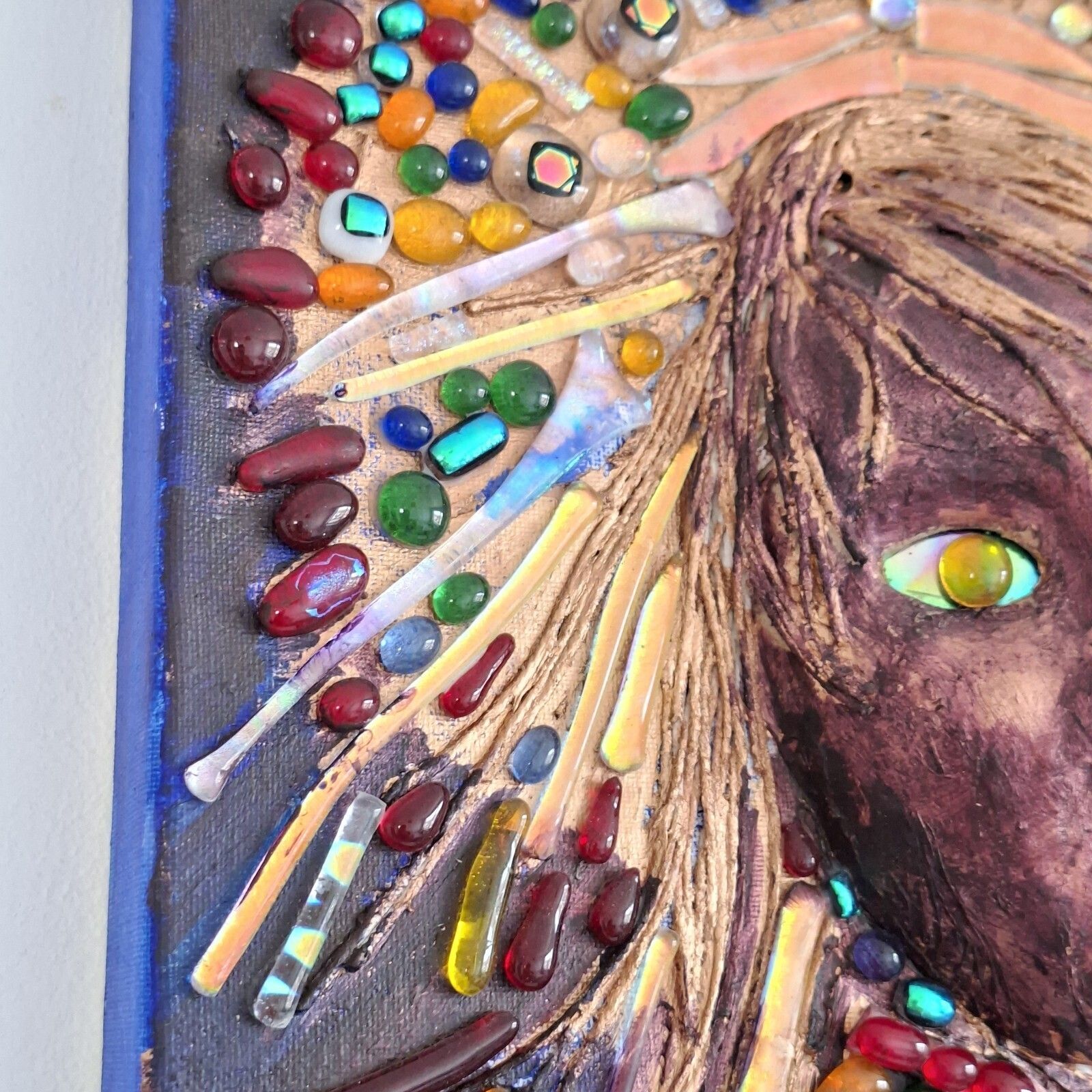 photo furniture Angela Brady Mixed Media Portrait Artwork Fused Glass Canvas Contemporary Irish