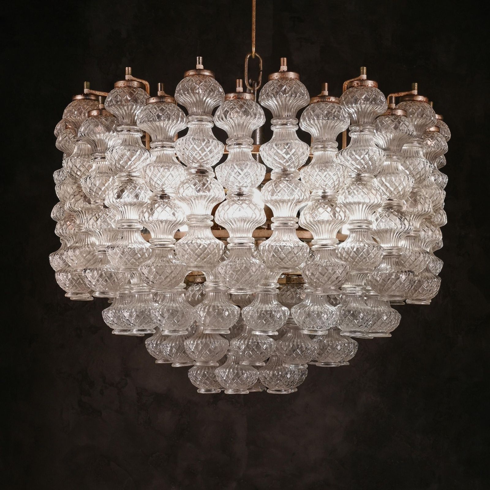 Mid Century Pair Of Murano Glass Chandeliers By Flavio Poli For Seguso photo furniture