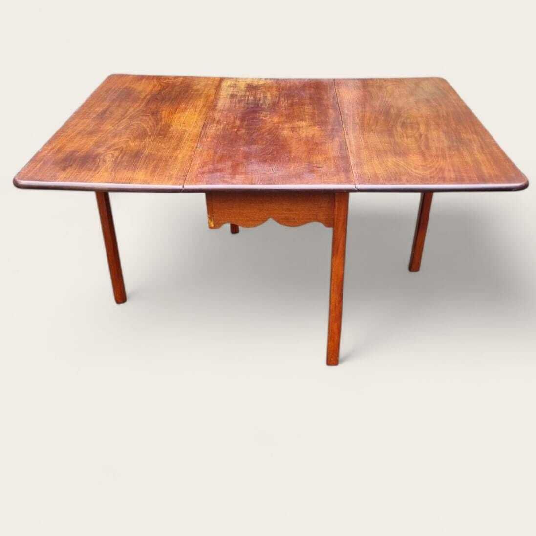 Antique Edwardian Mahogany Drop Leaf Dining Table / Solid Wood / C.1910 photo vinterior