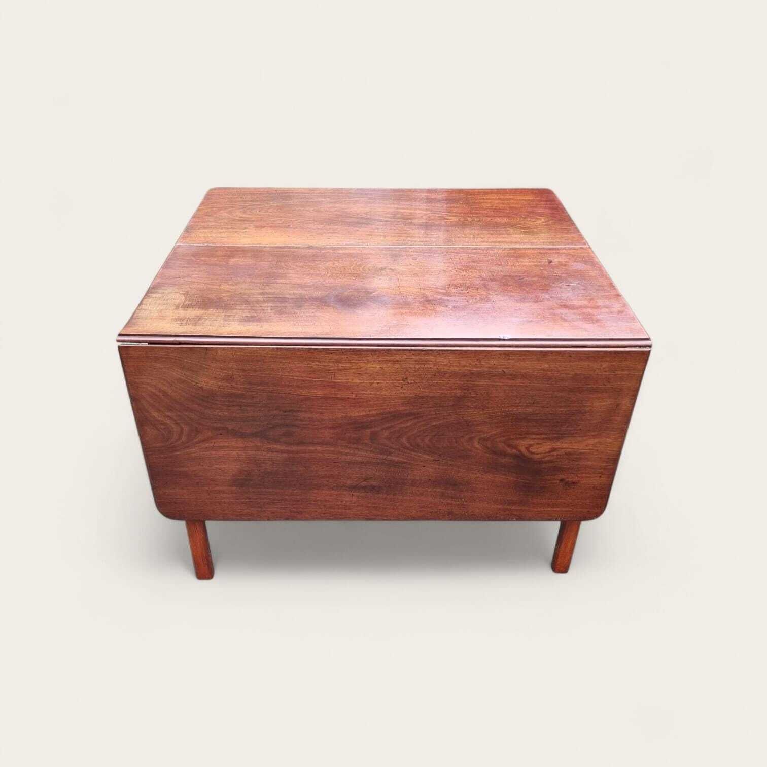 Antique Edwardian Mahogany Drop Leaf Dining Table / Solid Wood / C.1910 photo vintage