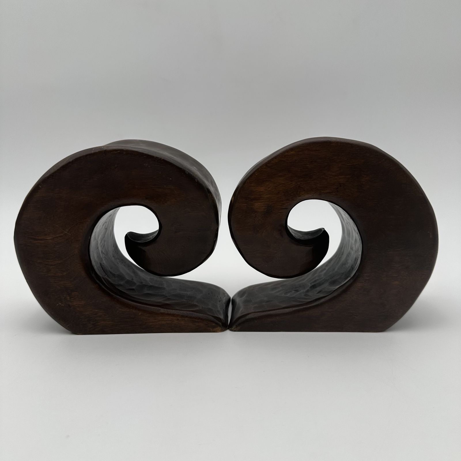 Pair Of Walnut Bookends – In The Style Of Alexandre Noll, France, Circa 1950 photo vinterior