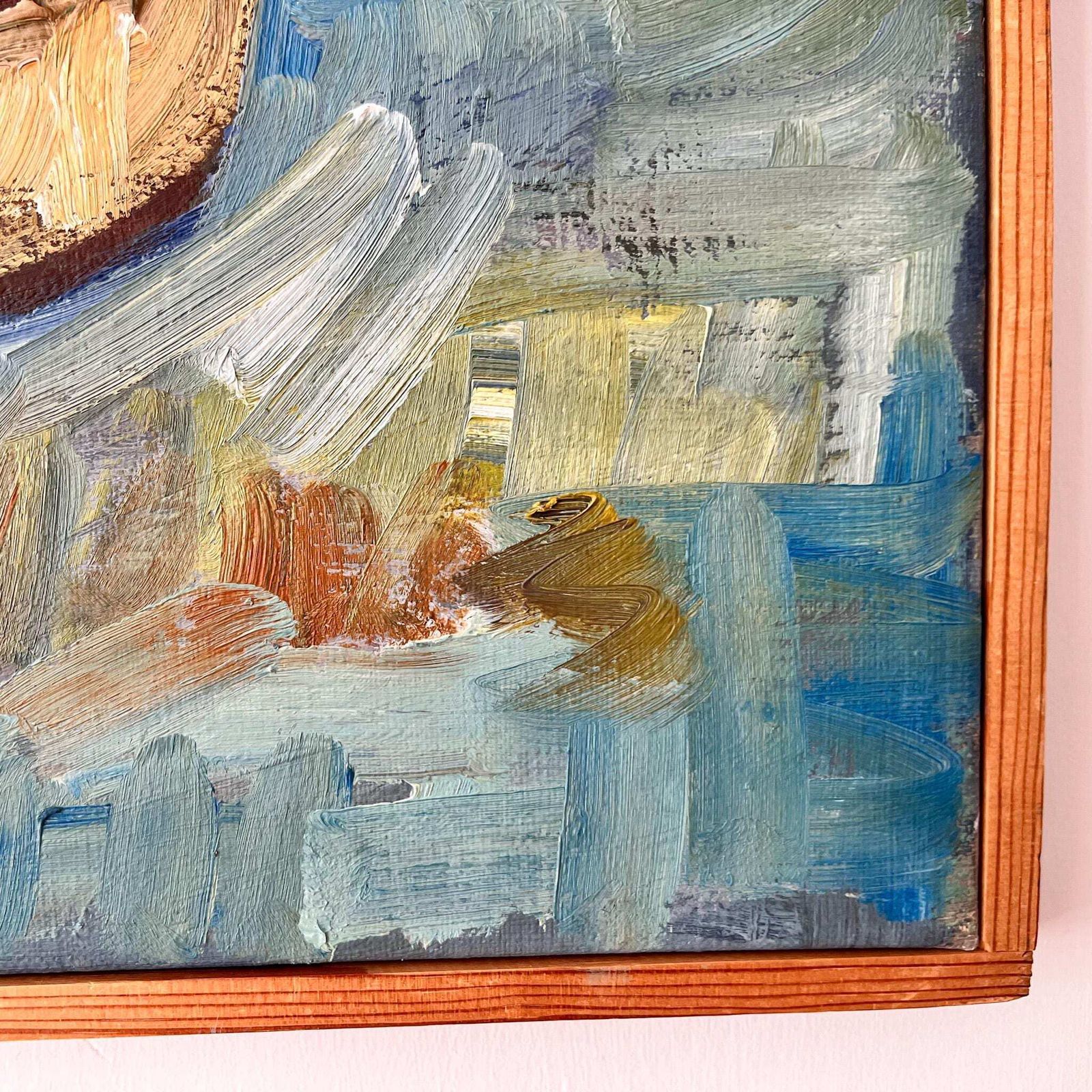 Swedish Oil On Canvas, Still Life With Lemons, Signed Margareta Kjellman photo vinterior