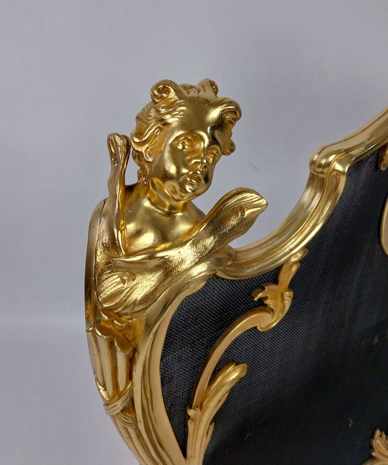 Home Fixtures A Fine 19th Century French Gilt Bronze Fire Screen By Bouhon Frères photo