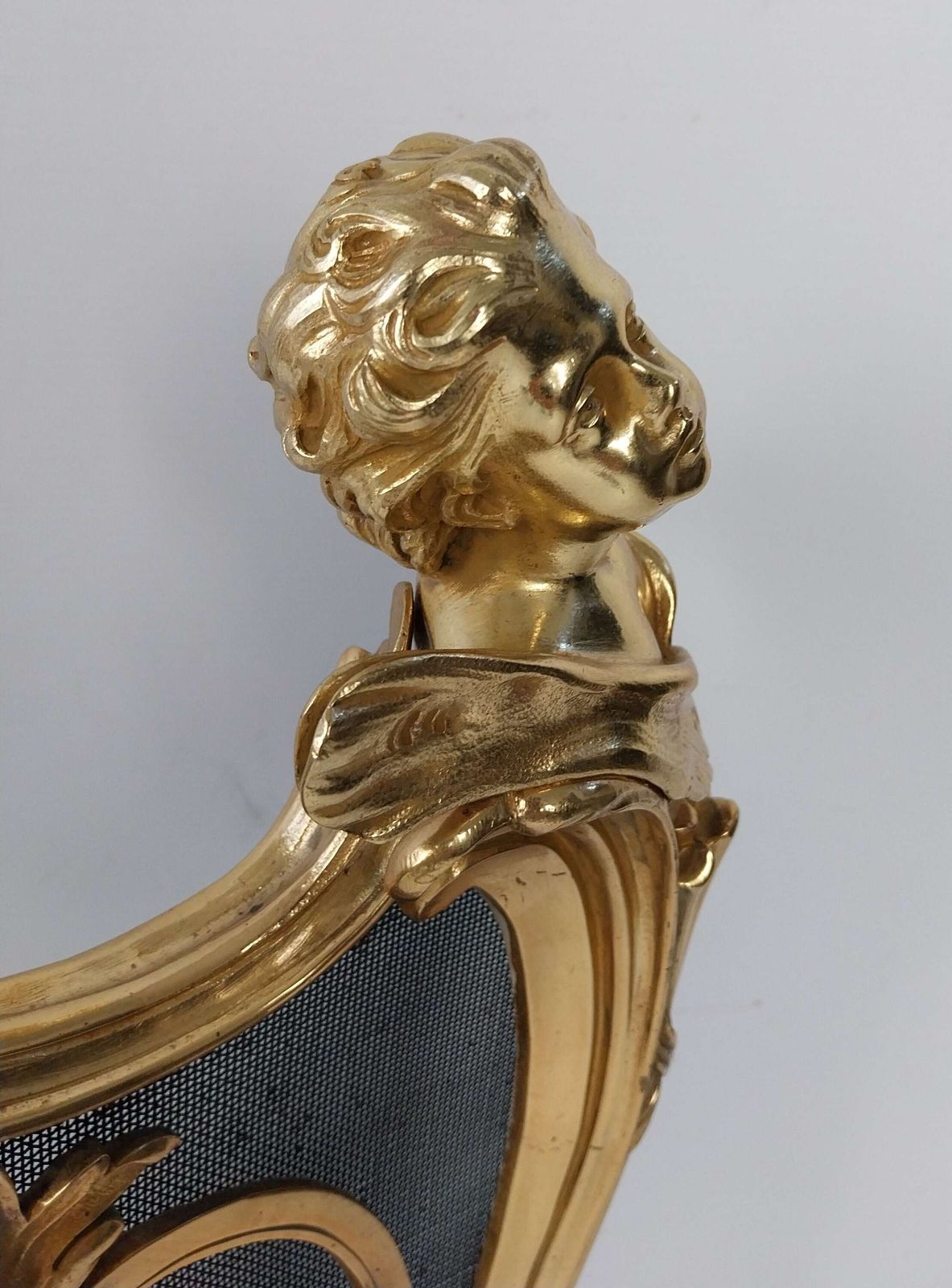3750.0 A Fine 19th Century French Gilt Bronze Fire Screen By Bouhon Frères photo