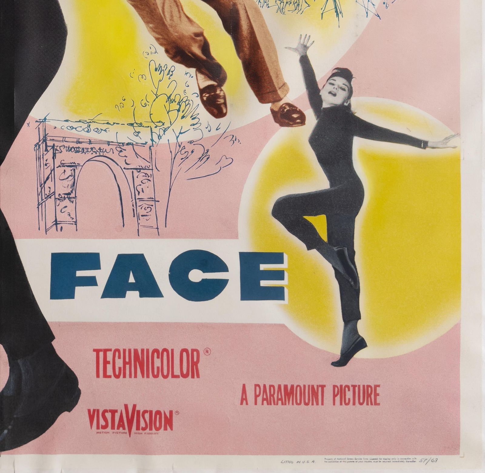 Funny Face 1957 Us 6 Sheet Film Poster photo vinterior