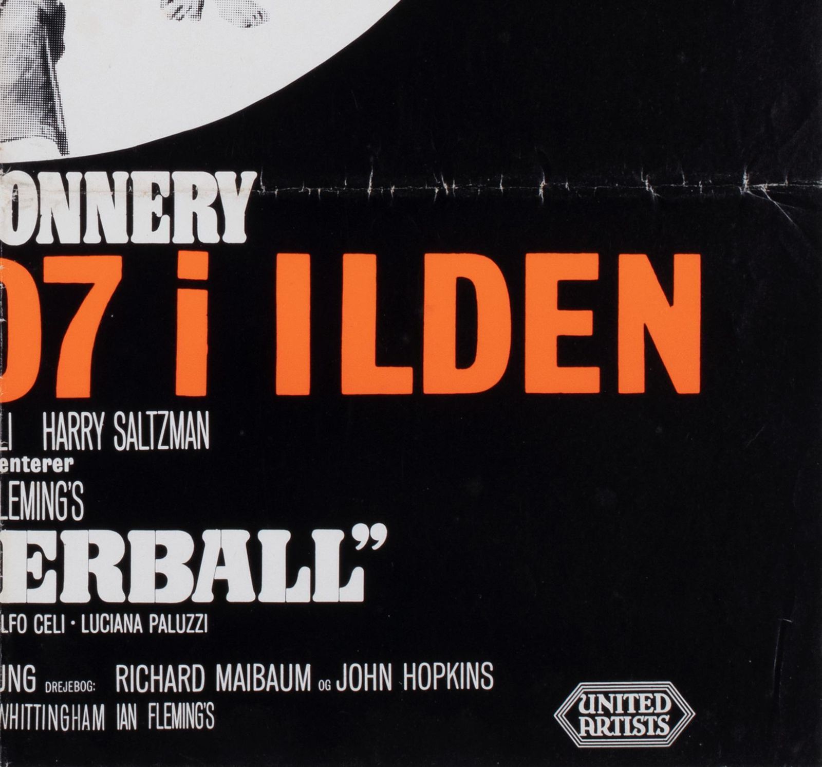 Affiche de cinéma danoise A1 Thunderball R1960s, Robert McGinnis photo vintage