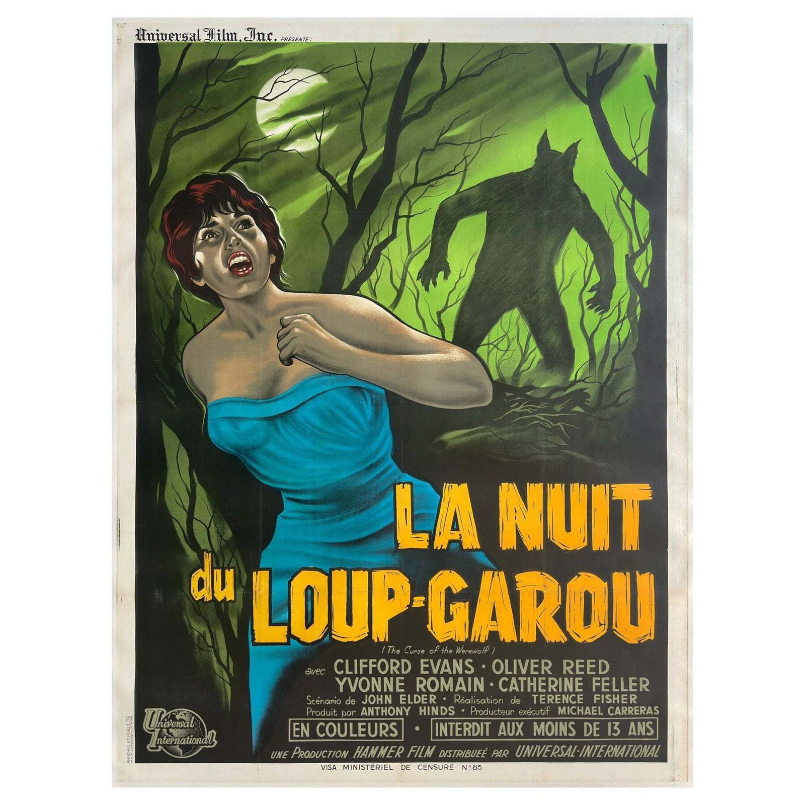 The Curse Of The Werewolf 1961 French Grande Film Poster, Guy Gerard Noel