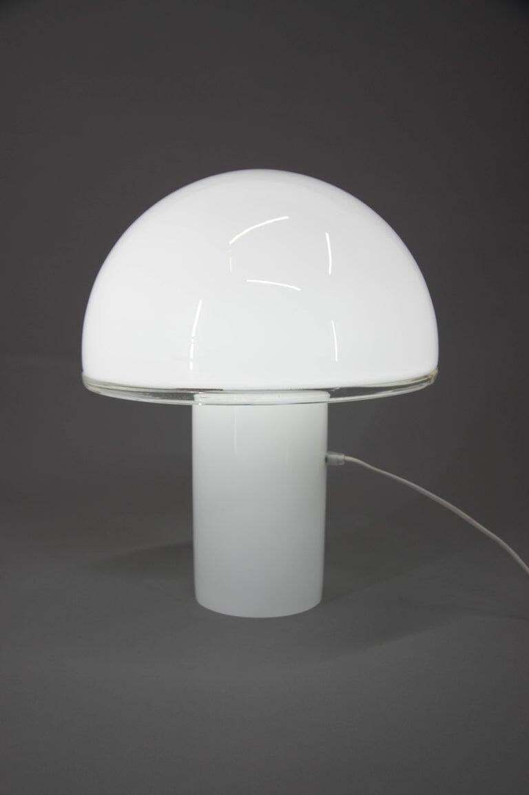 Large Italian Opaline Glass Table Or Floor Lamp By Fontana Arte, 2010s photo 1124.0