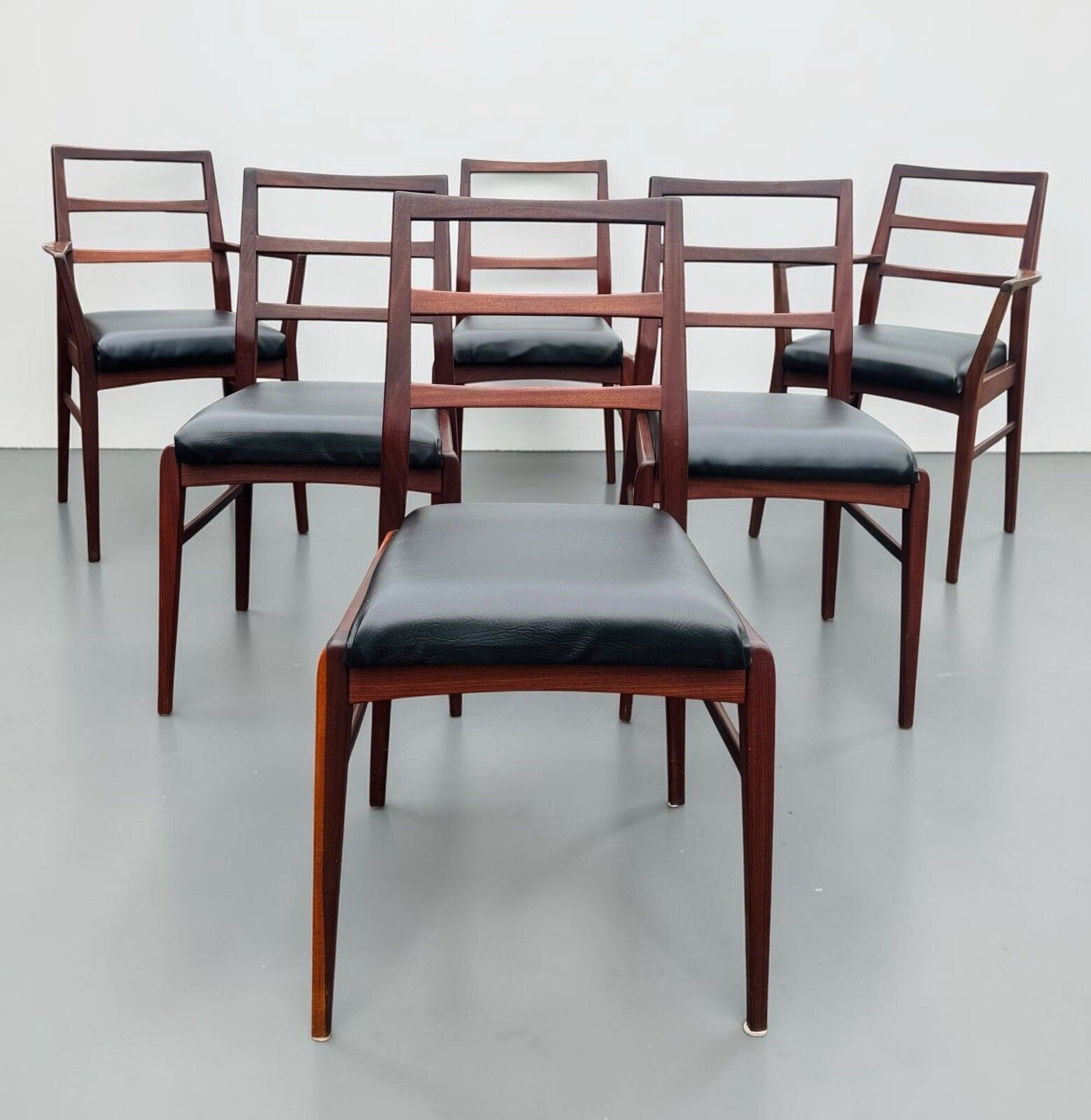 Set Of Six Richard Hornby For Heals Solid Afromosia Dining Chairs Retro C1960s photo Furniture