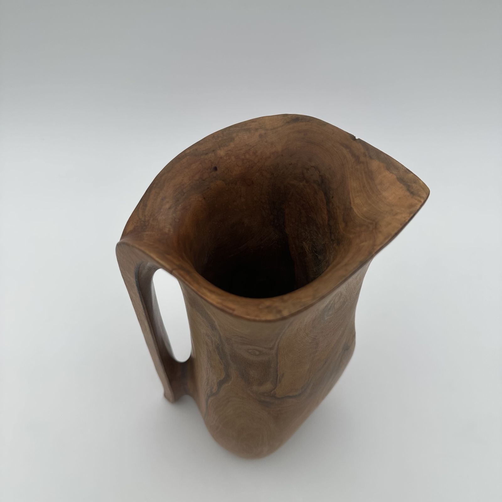 photo for sale Sculptural Wooden Pitcher, In The Style Of Alexandre Noll – French Work, 1950s