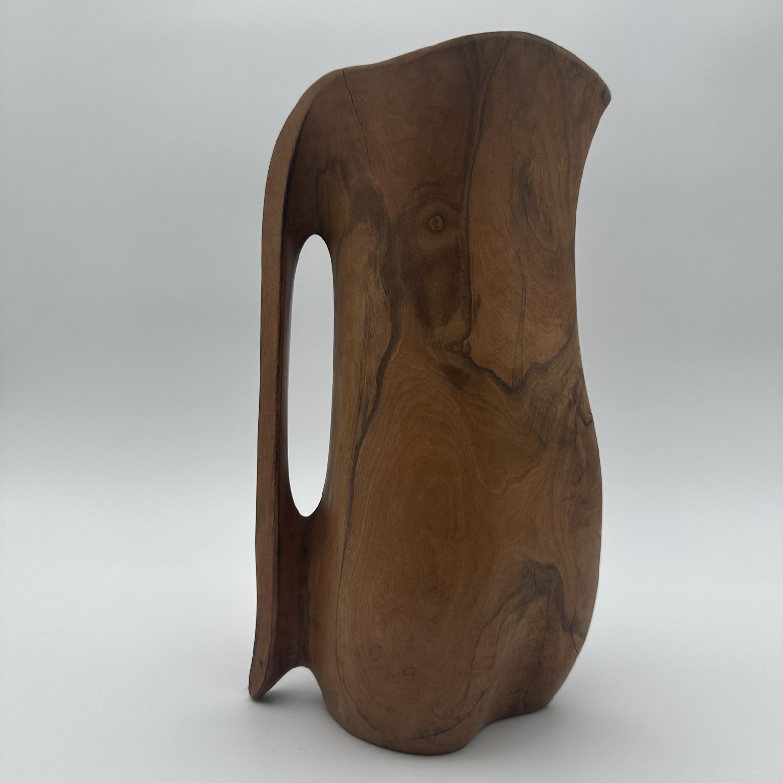 480.0 Sculptural Wooden Pitcher, In The Style Of Alexandre Noll – French Work, 1950s photo