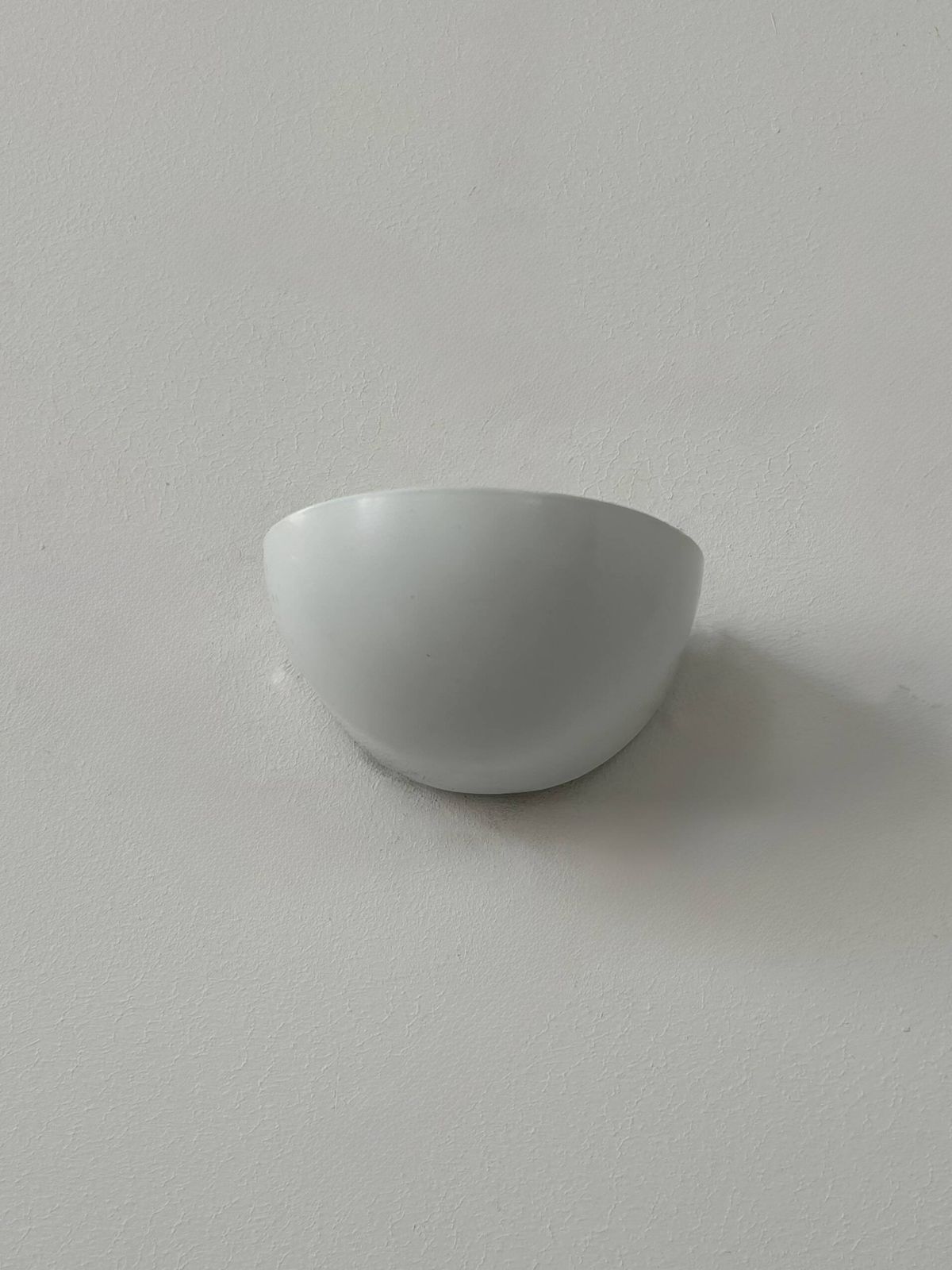 Pair Of Vintage Wall Lights In Matte White Lacquered Metal, Italy, 1980. photo for sale