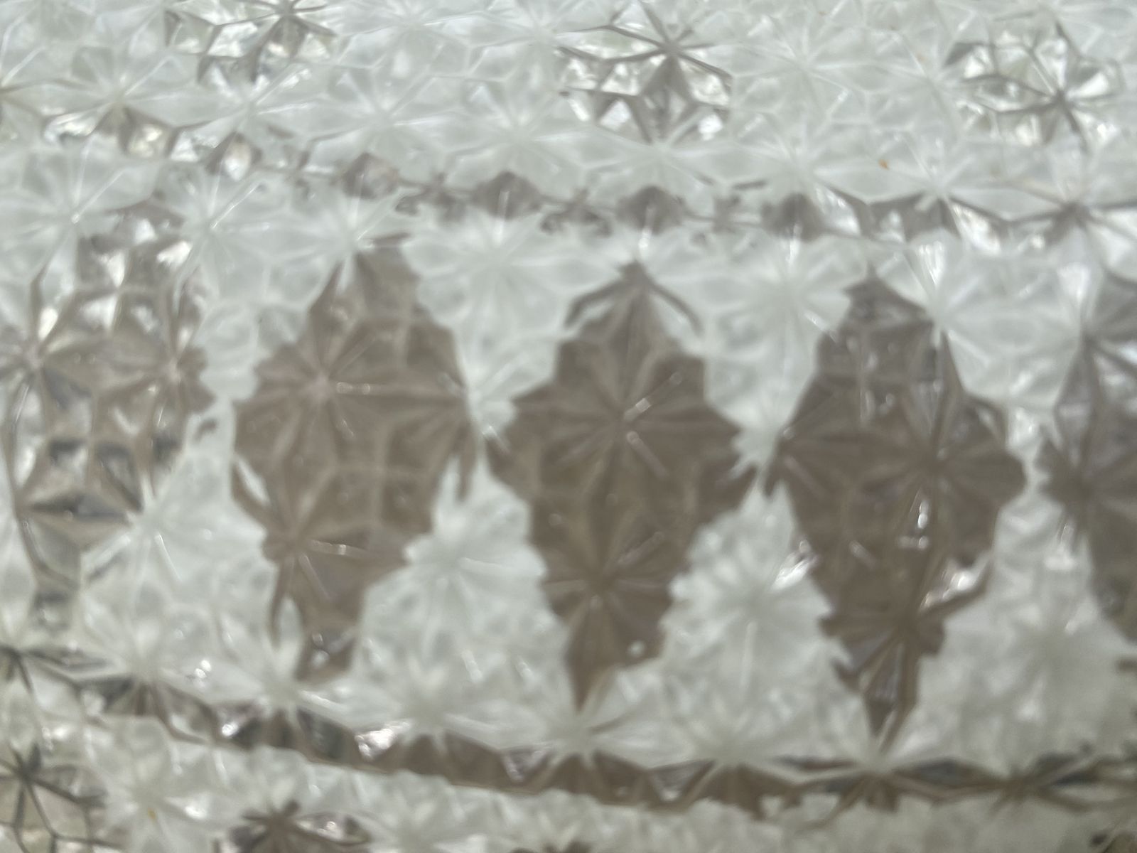 photo for sale Mid Century Hanging  Pendant Indented Frosted Glass.