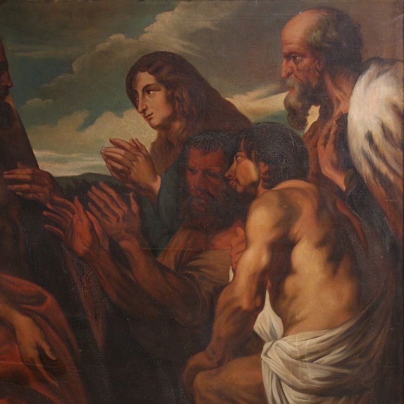 Great 19th Century Flemish Painting, Christ Forgiving Penitent Sinners photo Art