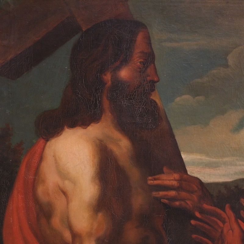 Great 19th Century Flemish Painting, Christ Forgiving Penitent Sinners photo vinterior