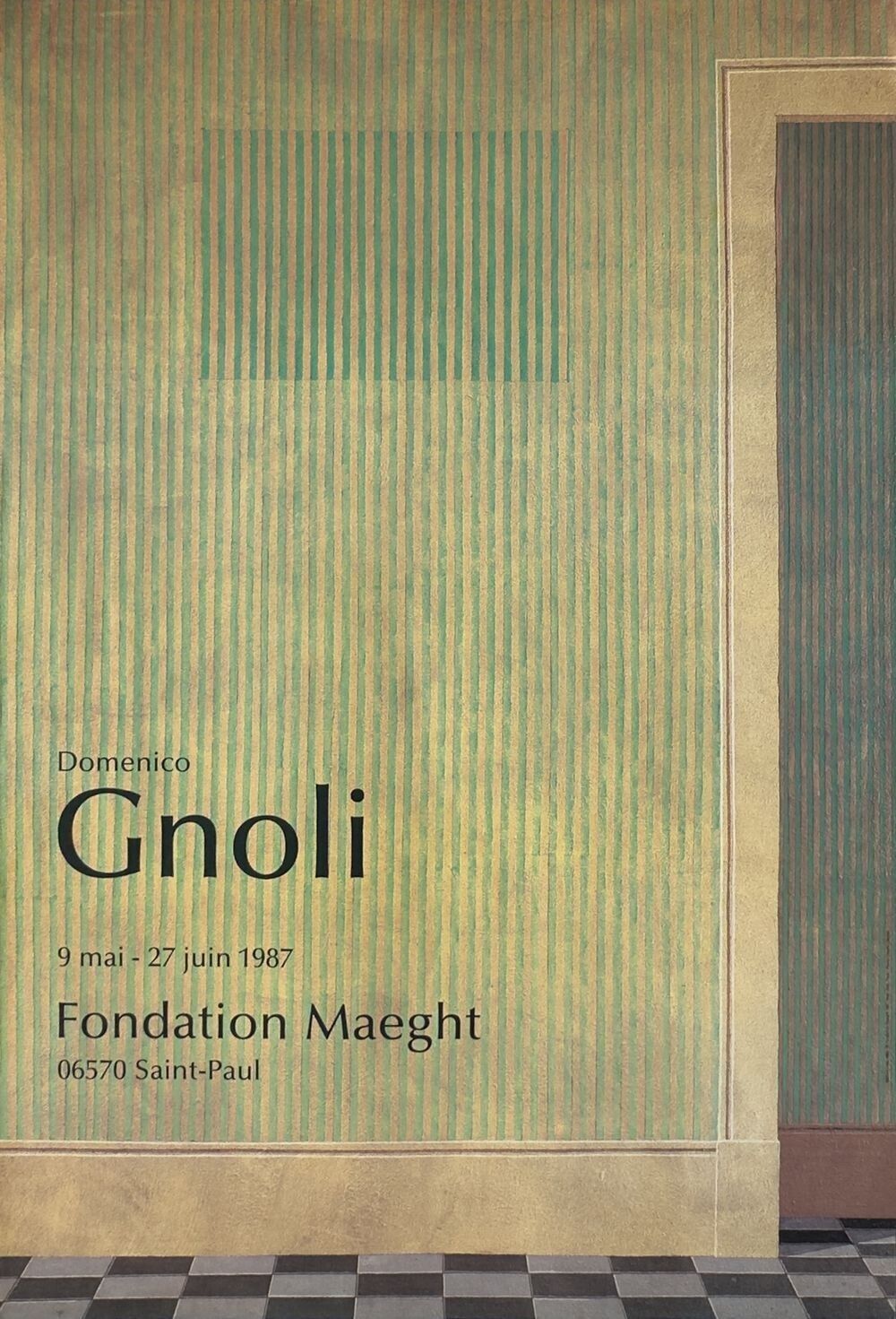Domenico Gnoli   Vintage Poster Exhibition Fondation Maeght 1987 Mint Cond