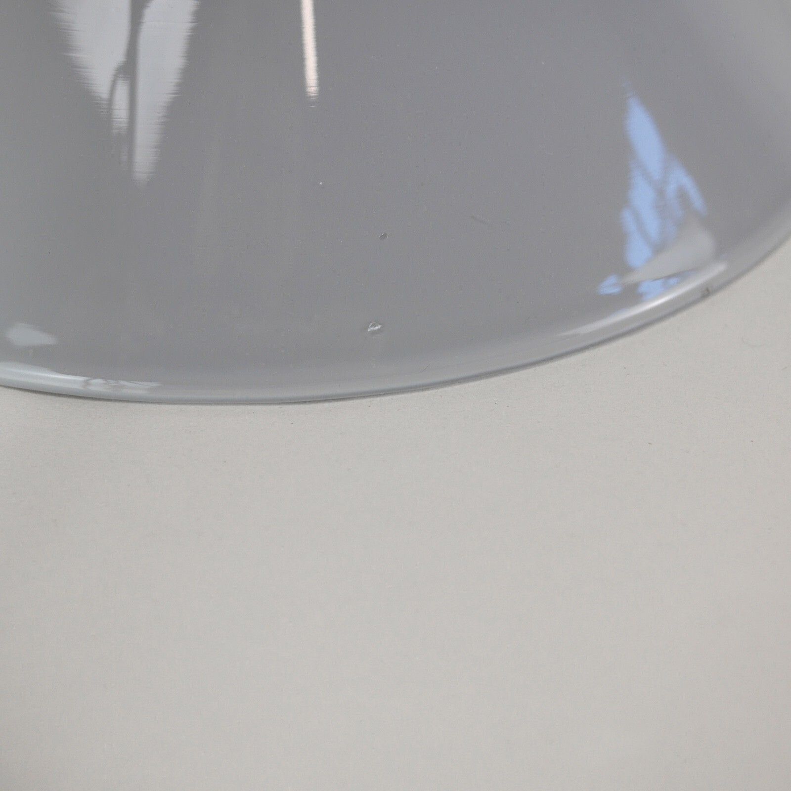 photo vintage Large Vintage Grey Milk Glass Coolie Light Shades Brass Fitting Pendant #103143