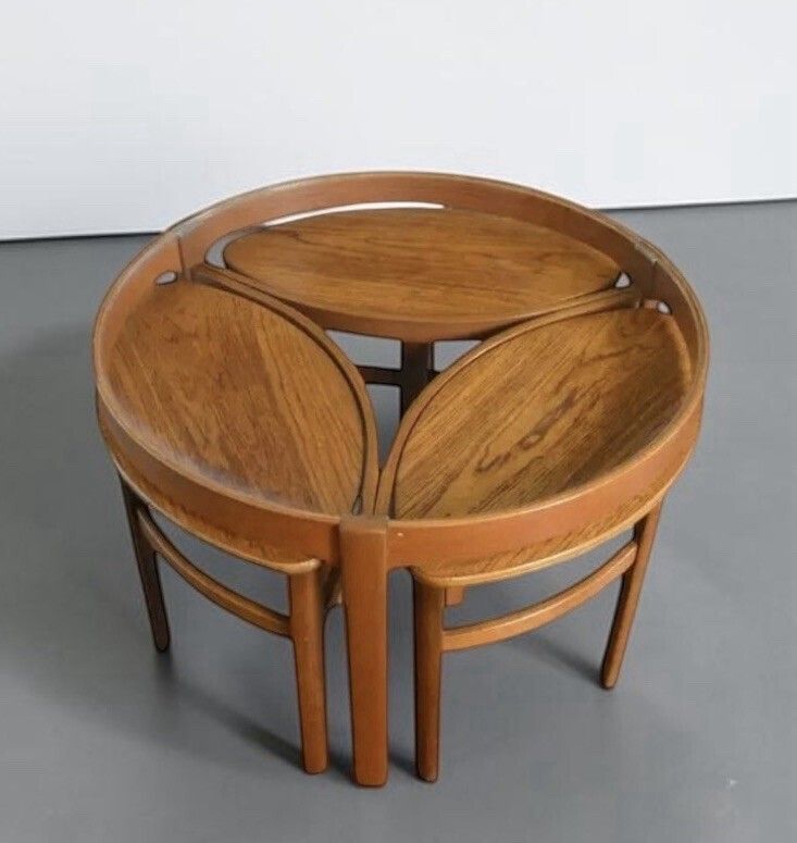 Nathan Teak Trinity Nest Of Tables Coffee Table Mid Century C1970 Superb Quality photo Furniture