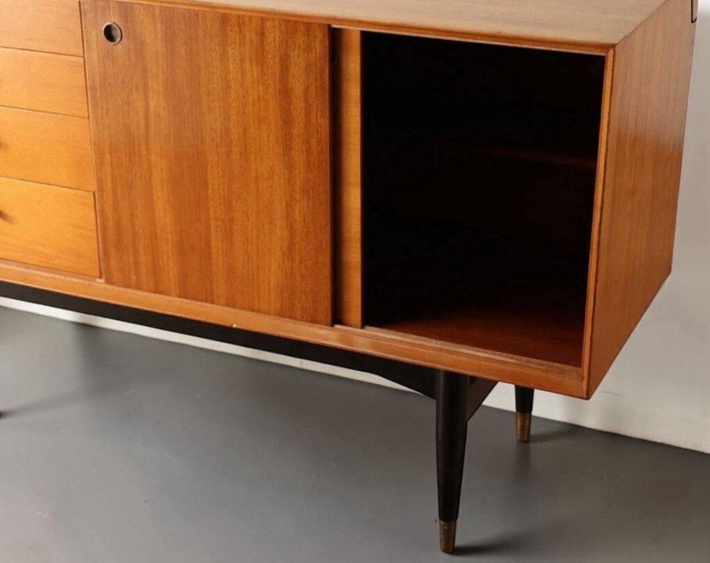 White And Newton Walnut And Teak Sideboard Mid Century C1960 Very Stylish Rare photo buy