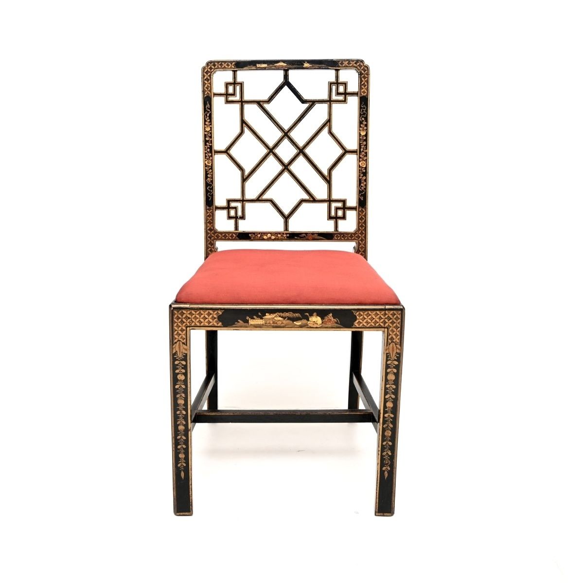 Antique Lacquered Chinoiserie Chair photo furniture