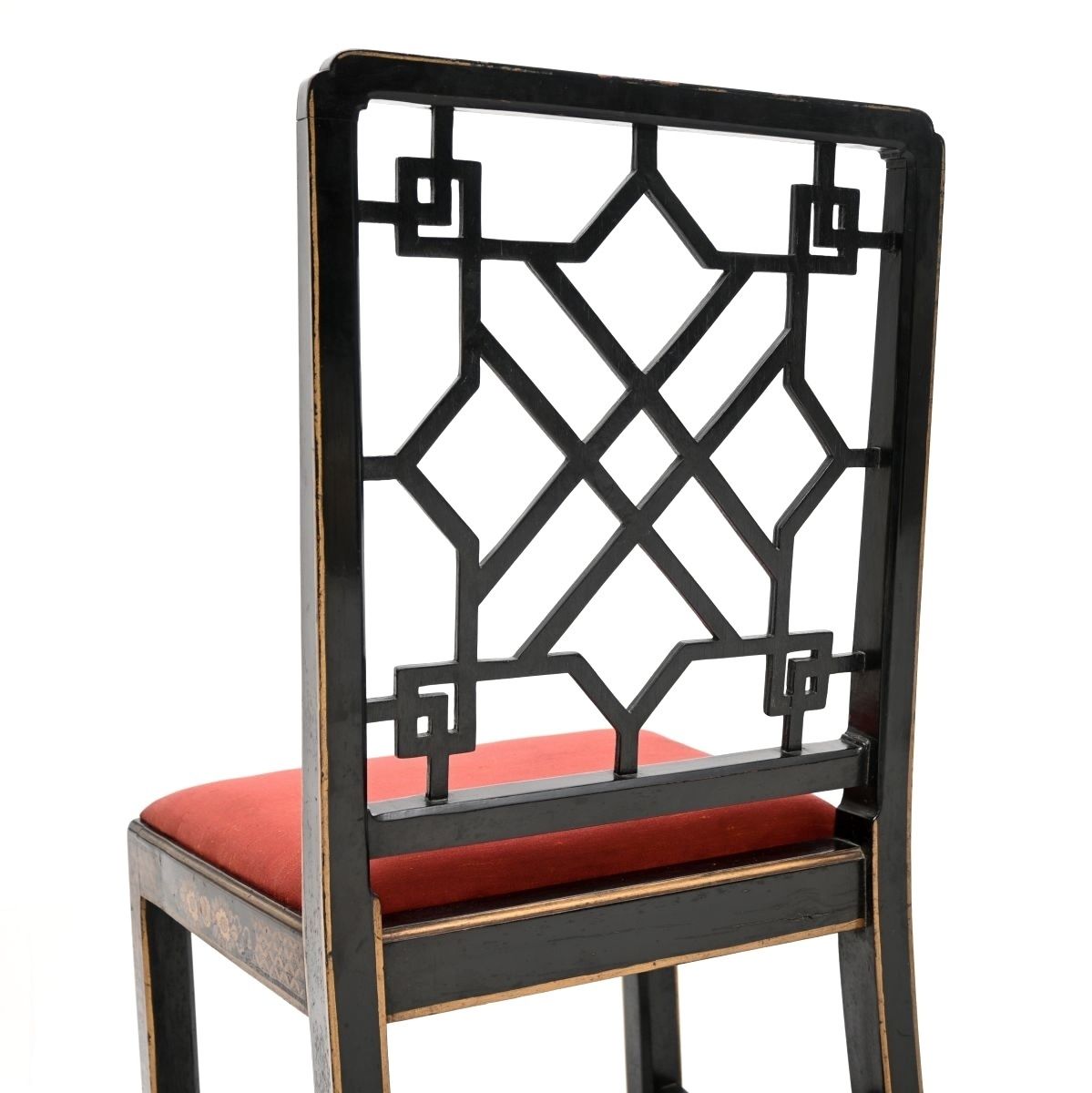 photo furniture Antique Lacquered Chinoiserie Chair