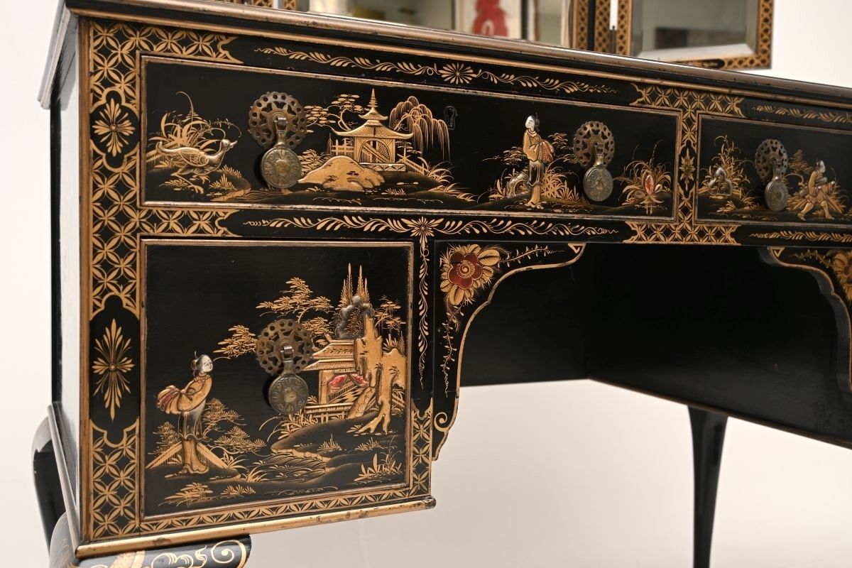Antique Lacquered Chinoiserie Dressing Table photo 3185.0