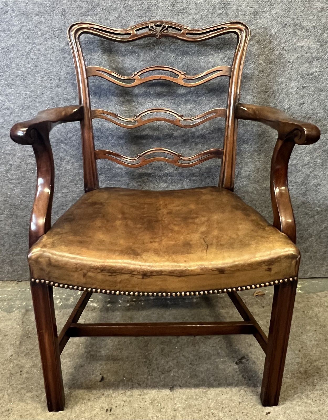 Good Set Of 8 (6 + 2) Chippendale Style Mahogany Dining Chairs photo for sale