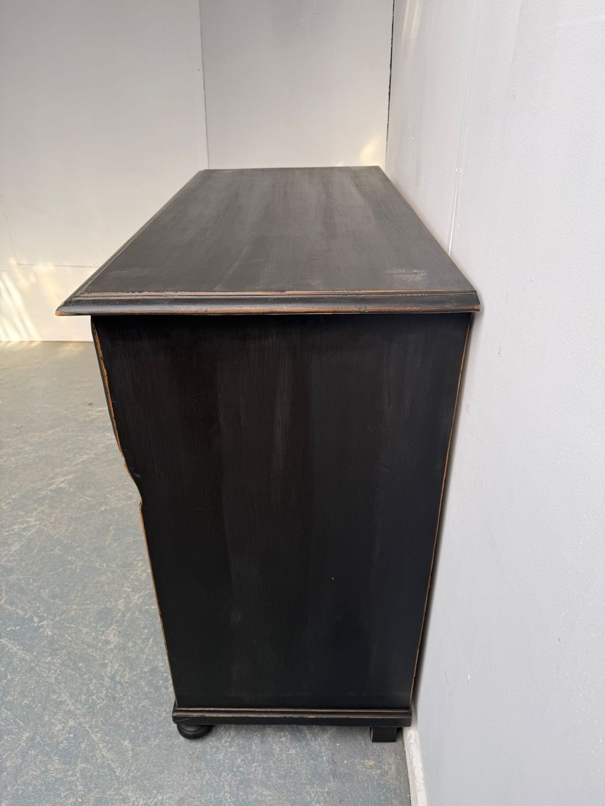 A Mint Clean Pine Hungarian Victorian Painted Black Chest Of Drawers photo 795.0