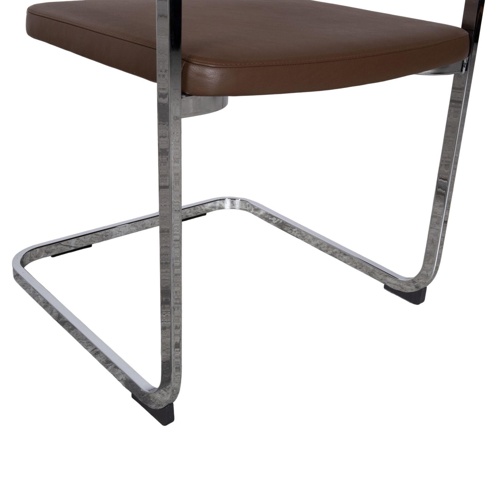 Lot de 4 chaises en cuir Züco, bois brun photo vinterior