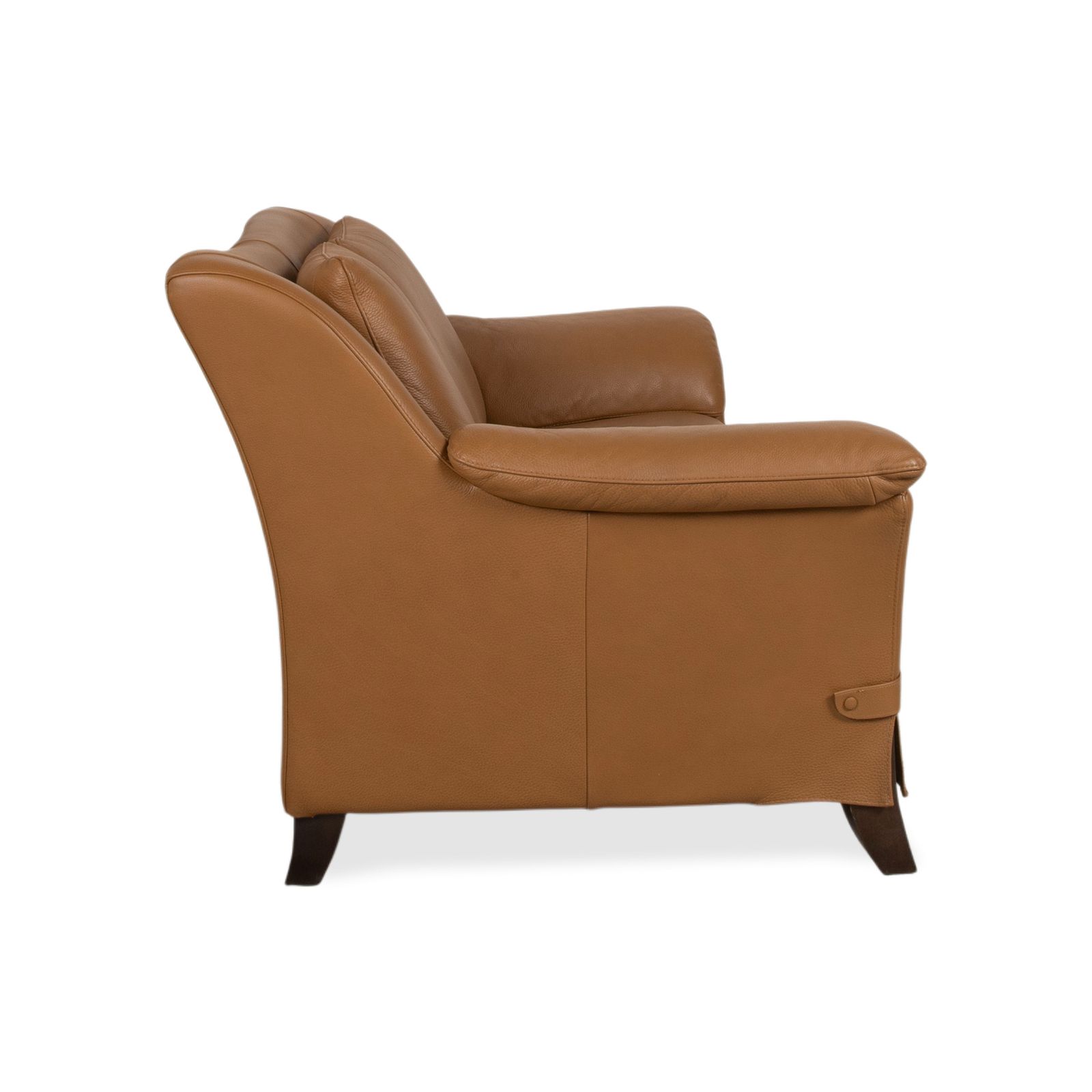 photo furniture Natuzzi Leather Two Seater Brown Cognac Sofa