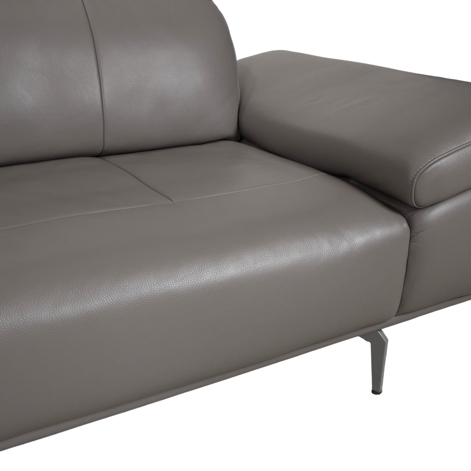photo furniture Canapé 2 places en cuir Willi Schillig Levi gris Elephant Gray Z77/25, fonction manuelle